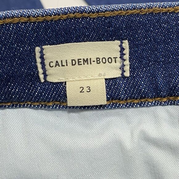 Madewell Cali Demi Boot Raw Hem Jeans Size 23 Raw Smithley Wash High Rise VGUC - Picture 9 of 12